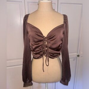 Long Sleeve Crop Blouse